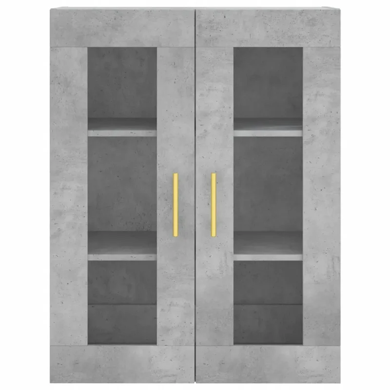 Armoire murale pratique design élégant 69,5 x 34 x 90 cm gain de place en bois d'ingénierie gris béton 02_0048620