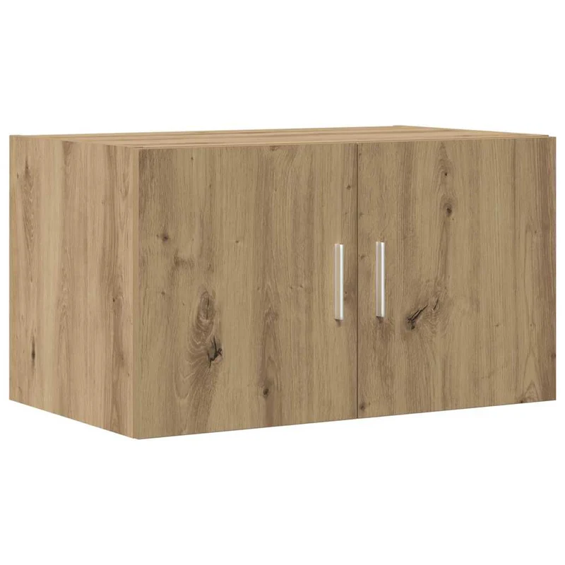 Armoire de rangement moderne rectangulaire 70 x 42,5 x 185 cm grand espace de stockage minimaliste en bois chêne artisanal 02_0056000