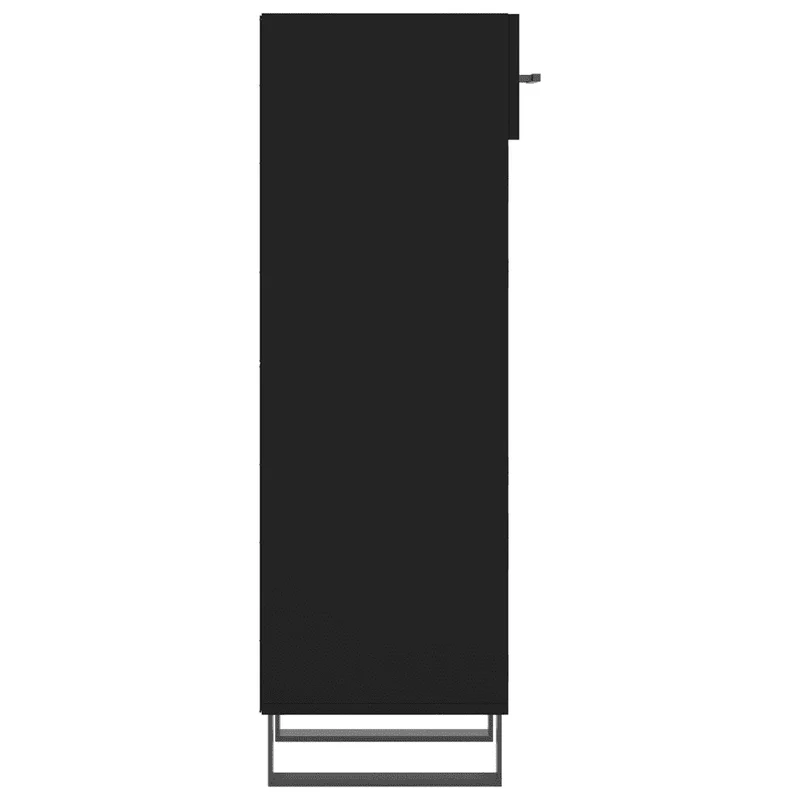 Armoire à chaussures élégante noire 30 x 35 x 105 cm avec tiroir et espace de rangement style industriel en bois noir 02_0048747
