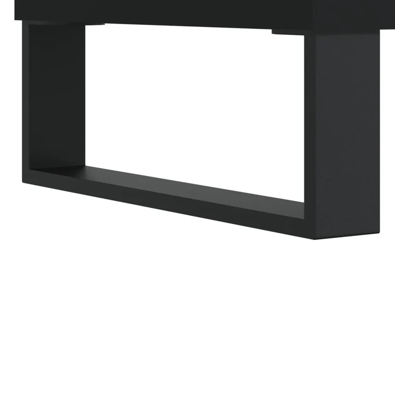 Armoire à chaussures élégante noire 30 x 35 x 105 cm avec tiroir et espace de rangement style industriel en bois noir 02_0048747