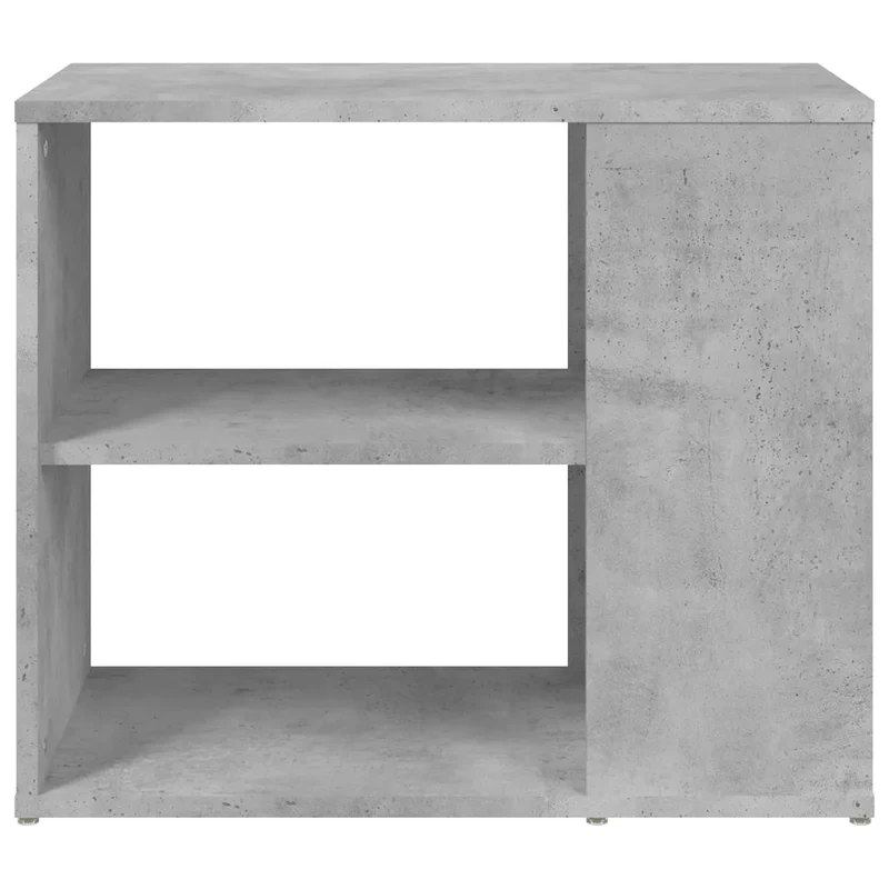 Armoire latérale de rangement pratique 60 x 30 x 50 cm ambiance élégante en aggloméré gris béton 02_0047879