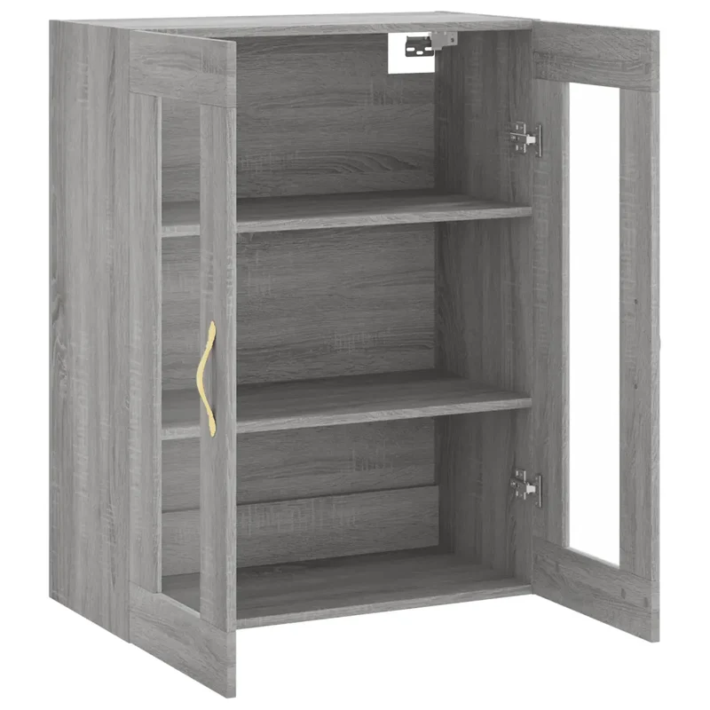 Armoire murale pratique rangement 69,5 x 34 x 90 cm design élégant en bois d'ingénierie sonoma gris 02_0048615