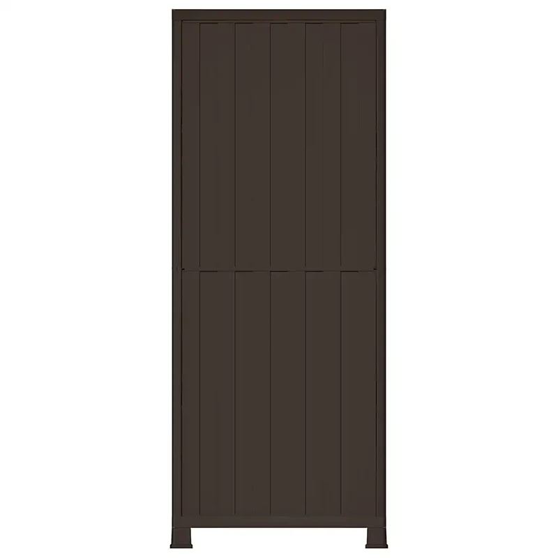 Armoire de rangement compacte avec 4 étagères réglables 68 x 39 x 171 cm en plastique gris 02_0046947