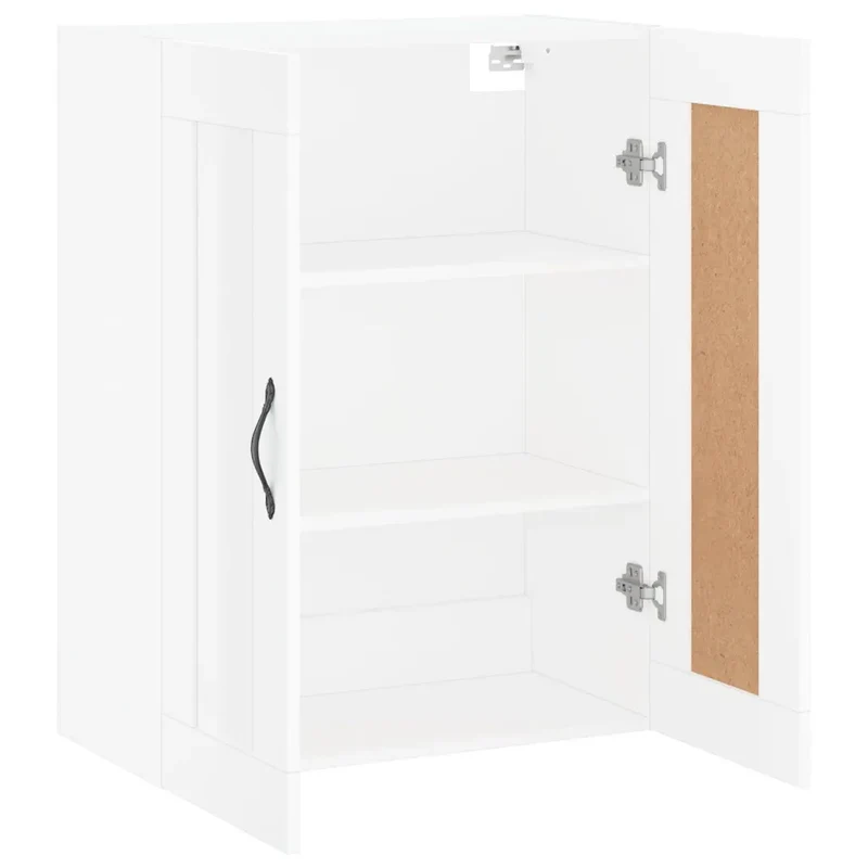 Armoire murale élégante design contemporain 69,5 x 34 x 90 cm grand espace de rangement en bois blanc 02_0048907