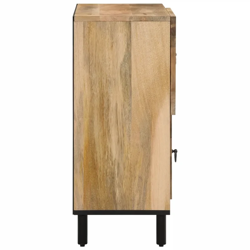 Armoire latérale vintage avec grand rangement 80 x 33 x 75 cm style rétro en bois de manguier naturel 02_0047294