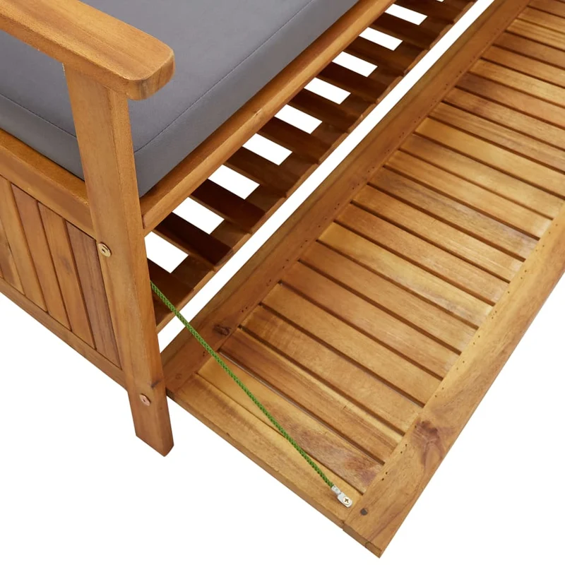 Banc de jardin meuble de patio d'extérieur terrasse de rangement de jardin 120 x 63 x 84 cm bois d'acacia solide 02_0011802