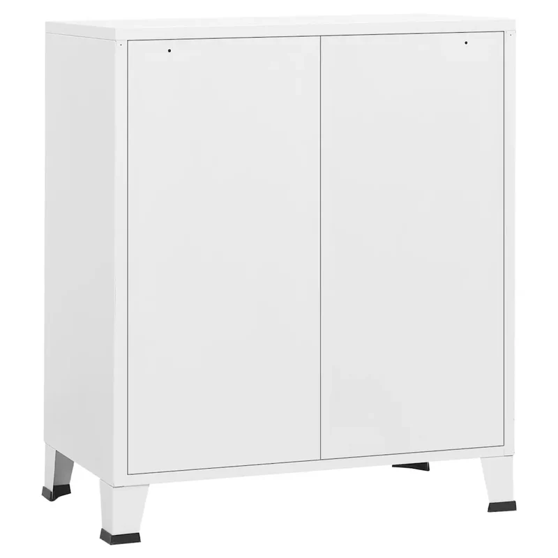 Armoire à tiroirs industrielle moderne 78 x 40 x 93 cm robuste finition mate en métal blanc 02_0046988