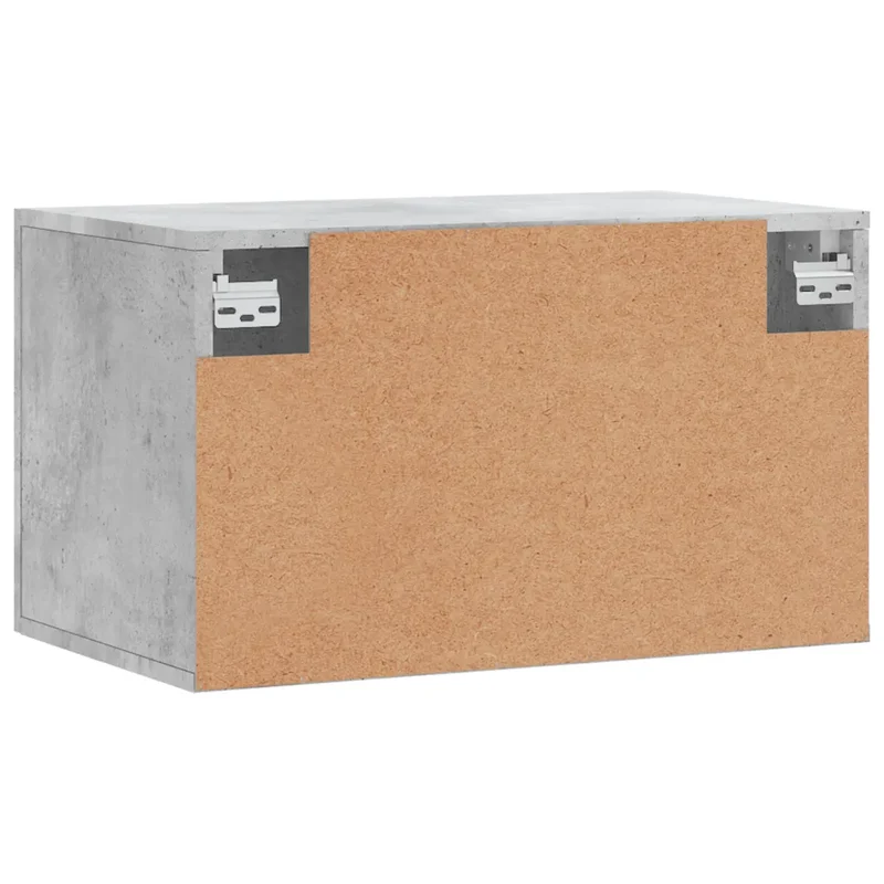Armoire murale rangement pratique style contemporain déco intérieure 60 x 36,5 x 35 cm en bois d'ingénierie gris béton 02_0048840