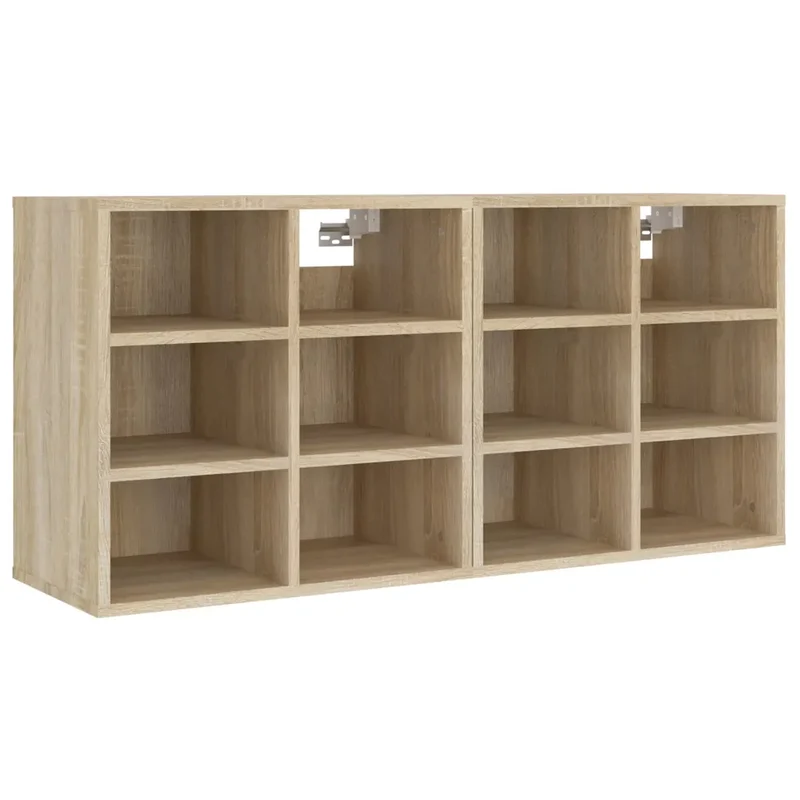 Lot de 2 armoires à chaussures rangement pratique 52,5 x 30 x 50 cm en bois d'ingénierie chêne sonoma 02_0047941
