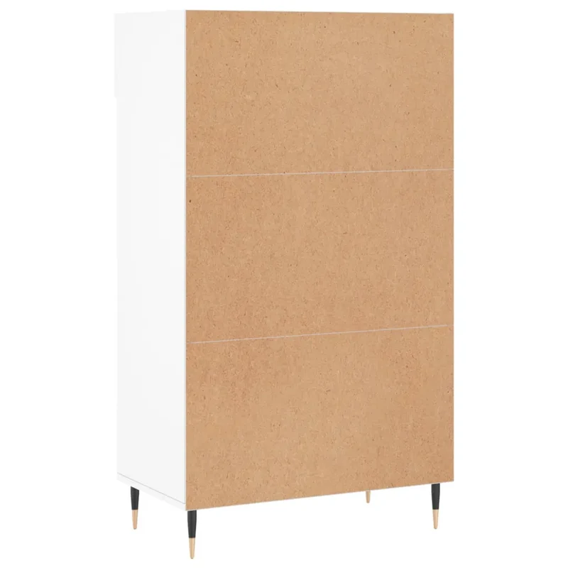 Armoire à chaussures design pratique rangement 60 x 35 x 105 cm en bois d'ingénierie blanc 02_0048717