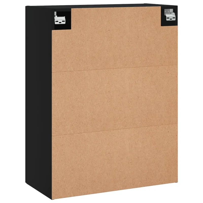 Armoire murale élégante rangement grand espace 69,5 x 34 x 90 cm en bois d'ingénierie noir 02_0048597