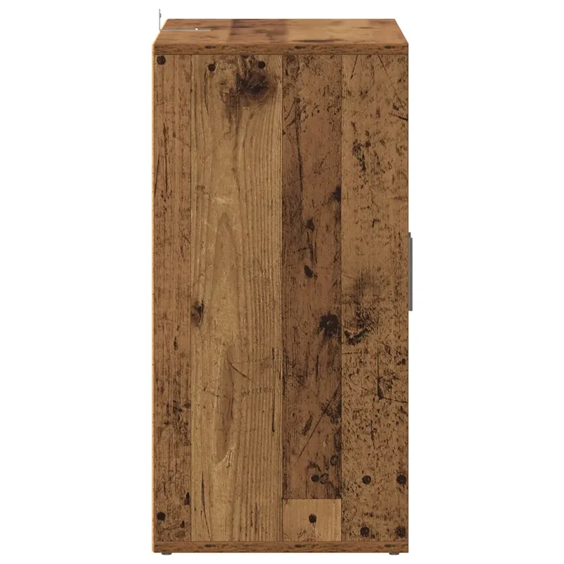 Armoire à chaussures vintage avec portes rangement 60 x 35 x 70 cm en bois d'ingénierie vieux bois 02_0050909