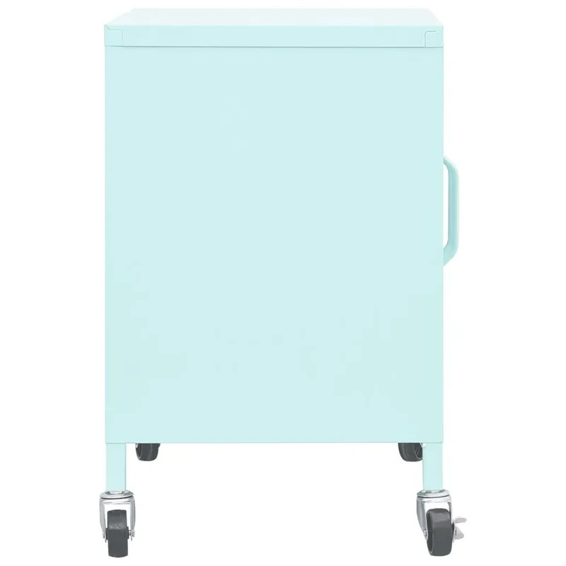 Armoire de rangement mobile pratique avec étagère réglable 60 x 35 x 56 cm en acier menthe 02_0046899