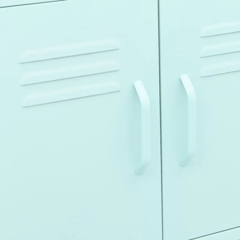 Armoire de rangement mobile pratique avec étagère réglable 60 x 35 x 56 cm en acier menthe 02_0046899