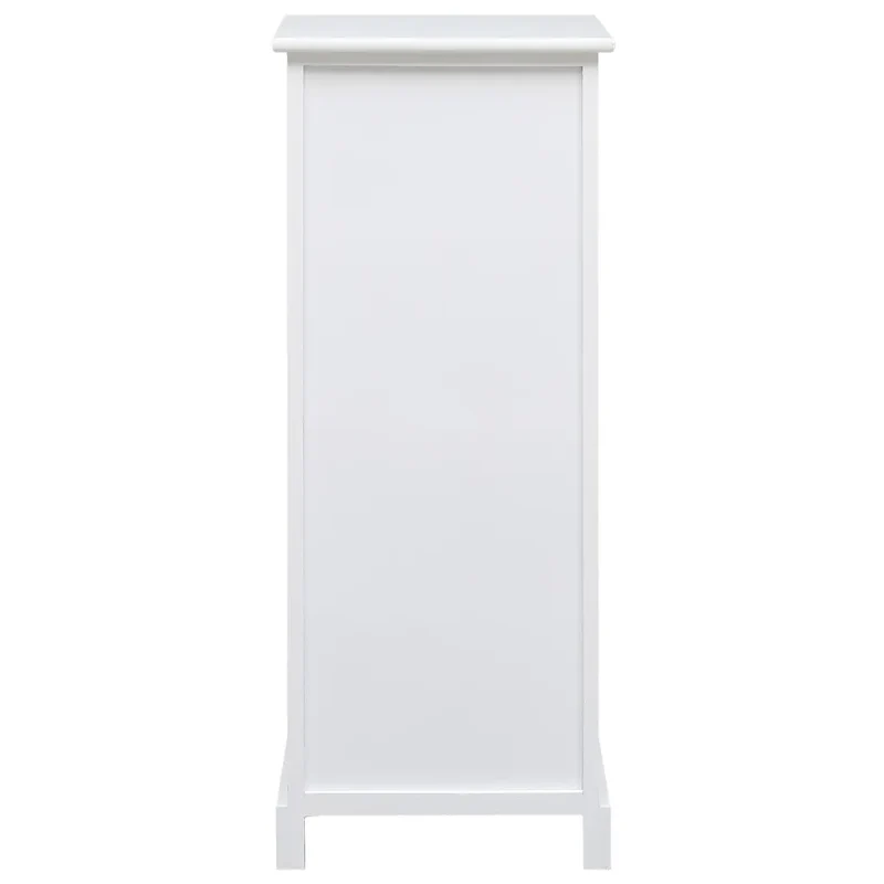 Armoire latérale pratique avec 4 tiroirs 35 x 30 x 90 cm style moderne déco intérieure en bois blanc 02_0046459