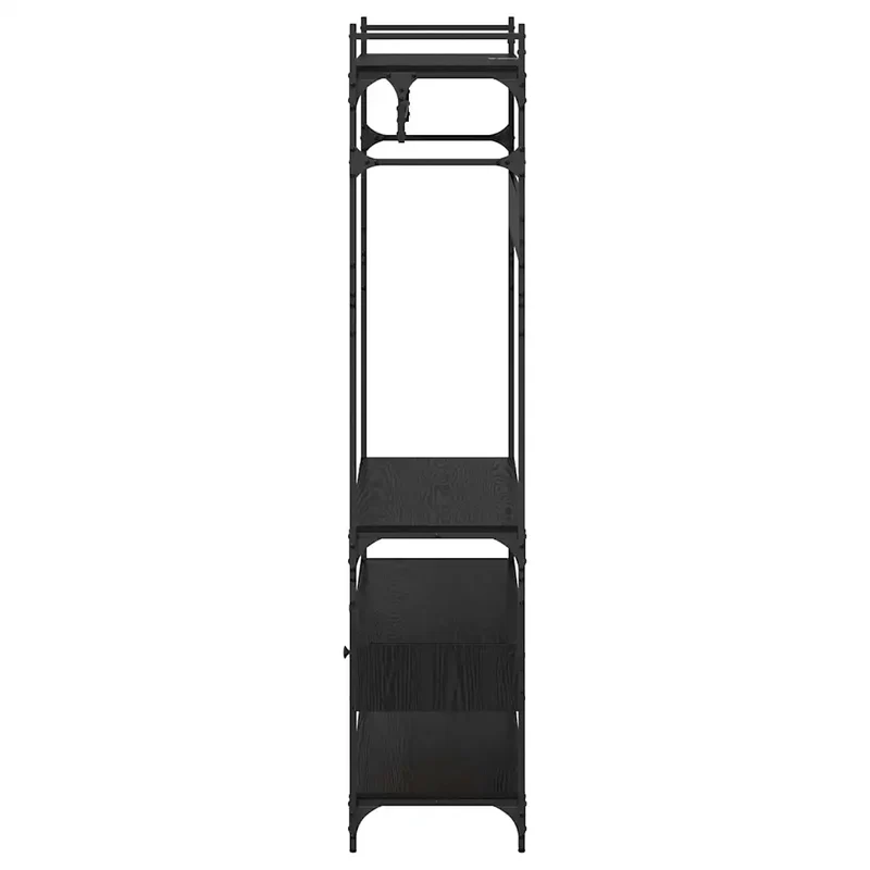 Armoire grande avec tiroir et étagère 89 x 39 x 184 cm en bois d'ingénierie chêne noir 02_0052879
