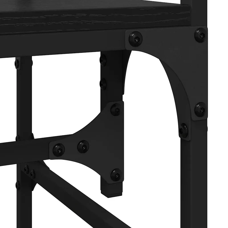 Armoire grande avec tiroir et étagère 89 x 39 x 184 cm en bois d'ingénierie chêne noir 02_0052879