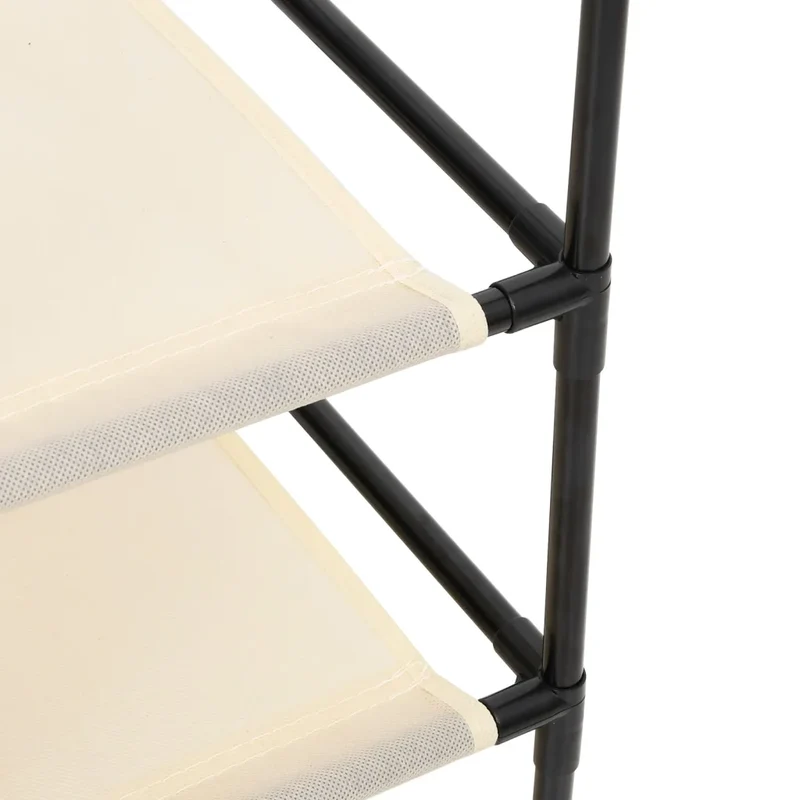 Armoire de rangement avec 6 tiroirs design moderne 55 x 29 x 55 cm en acier crème 02_0046937