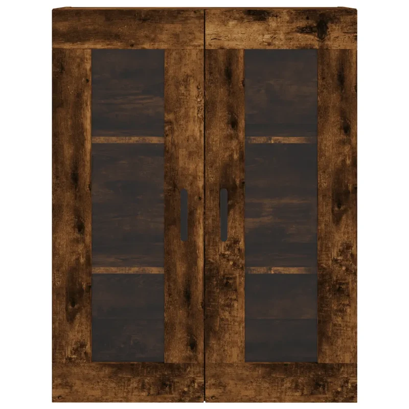 Armoire murale élégante design pratique rangement suspendu 69,5 x 34 x 90 cm en bois d'ingénierie chêne fumé 02_0048633