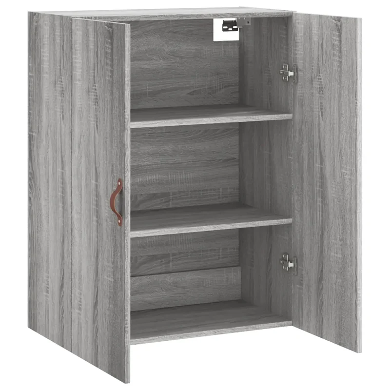 Armoire murale design moderne rangement pratique 69 x 34 x 90 cm en bois d'ingénierie gris sonoma 02_0048570