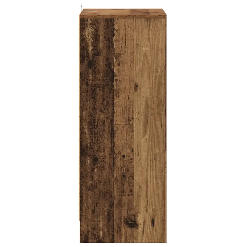 Armoire à chaussures vintage rangement pratique 60 x 35 x 92 cm en bois d'ingénierie vieux bois 02_0050913