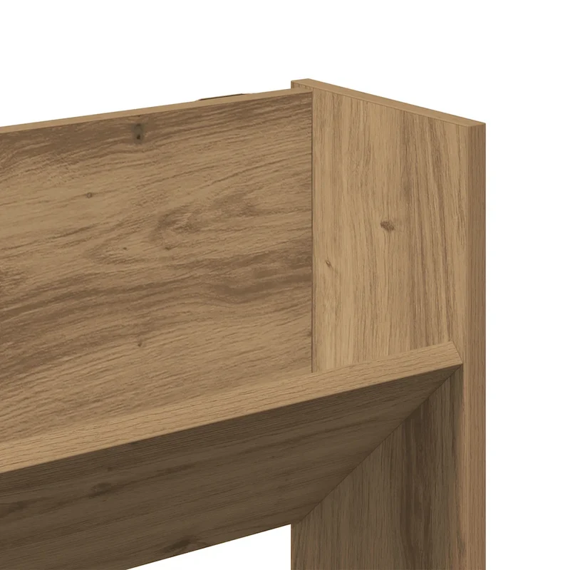 Armoire à chaussures murale moderne gain de place 80 x 18 x 90 cm en bois d'ingénierie chêne artisanal 02_0050893
