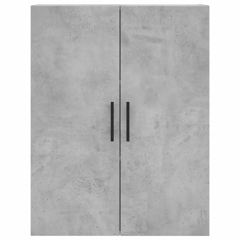 Lot de 2 armoires murales rangement élégant 69,5 x 34 x 90 cm en bois d'ingénierie gris béton 02_0055375