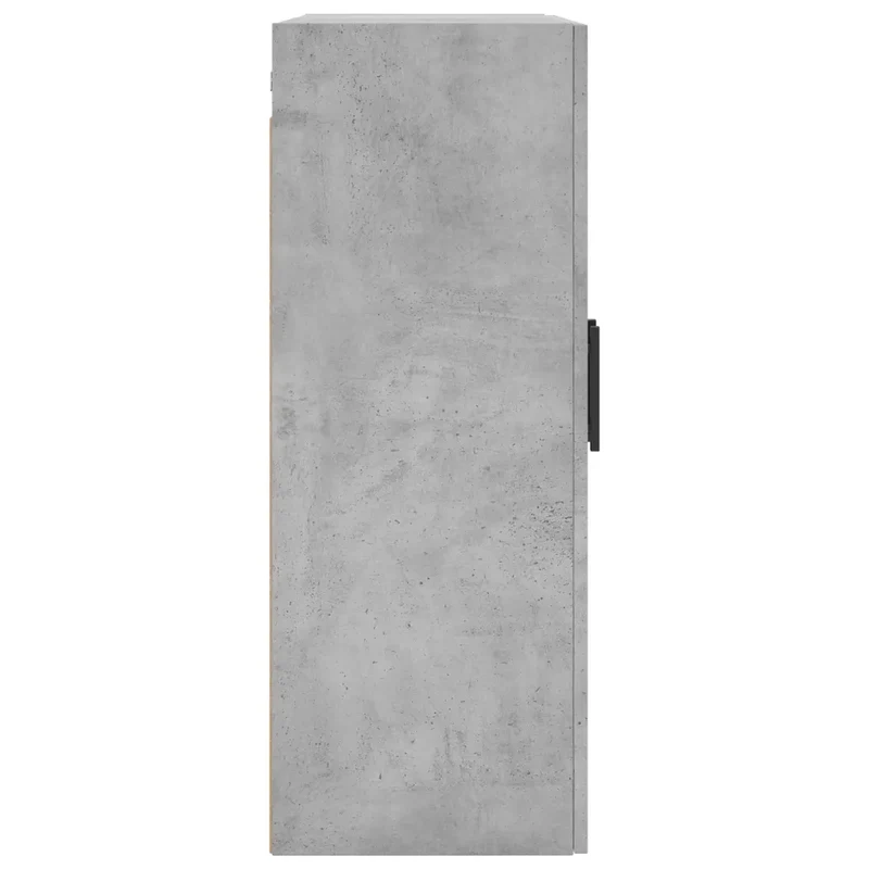Lot de 2 armoires murales rangement élégant 69,5 x 34 x 90 cm en bois d'ingénierie gris béton 02_0055375
