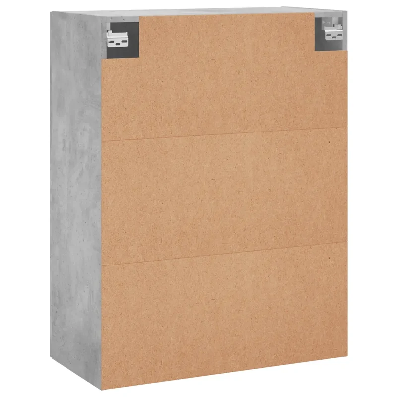 Lot de 2 armoires murales rangement élégant 69,5 x 34 x 90 cm en bois d'ingénierie gris béton 02_0055375