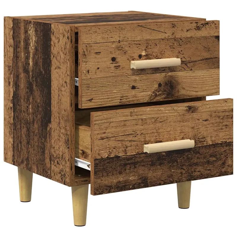 Armoire de lit avec tiroir 40 x 35 x 47 cm rangement pratique moderne en bois ancien 02_0052676