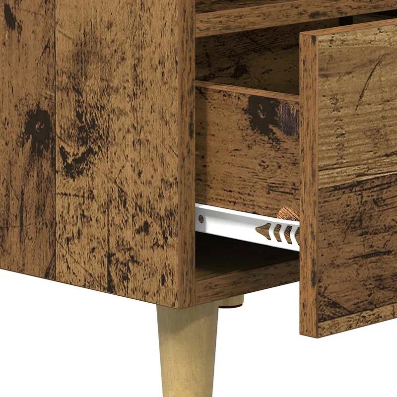 Armoire de lit avec tiroir 40 x 35 x 47 cm rangement pratique moderne en bois ancien 02_0052676