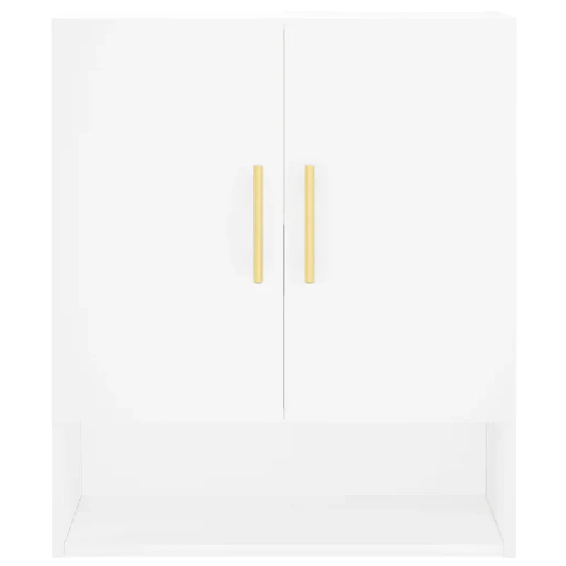 Armoire murale moderne blanche 60 x 31 x 70 cm grand espace de rangement finition mate en bois d'ingénierie blanc 02_0048755