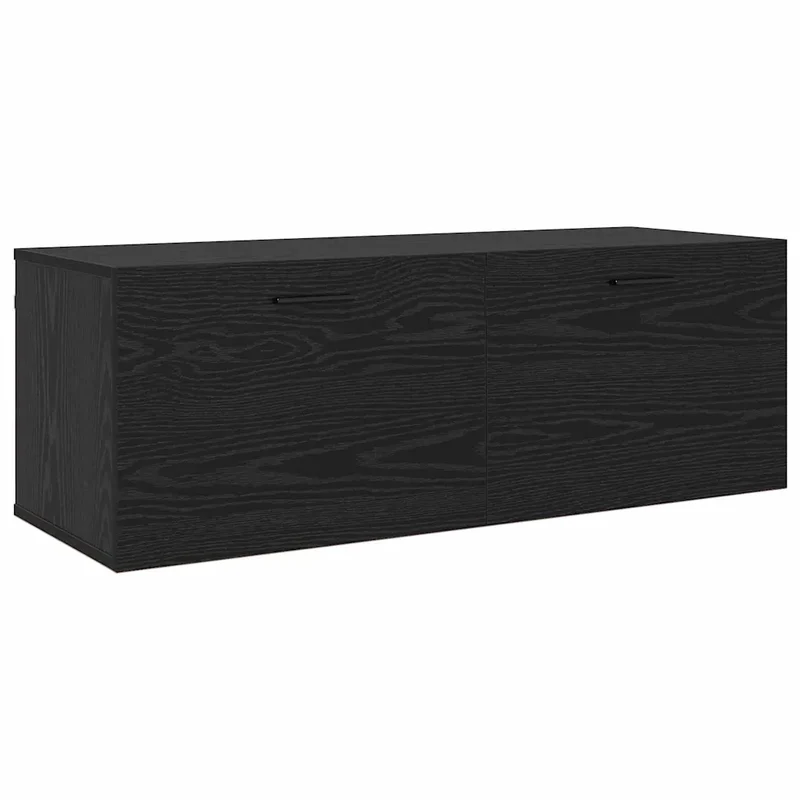 Armoire murale moderne gain de place 100 x 36,5 x 35 cm en bois d'ingénierie chêne noir 02_0052505