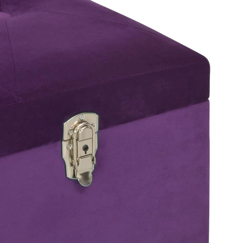 Banc banquette avec compartiment de rangement 105 cm violet velours 02_0010749