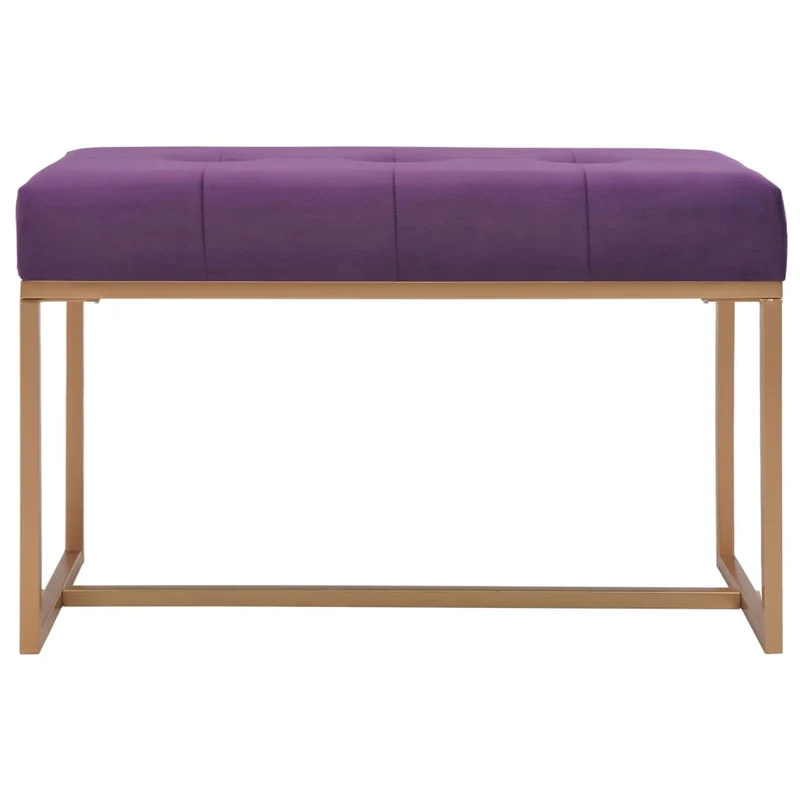 Banc banquette 80 x 36 x 45 cm velours violet 02_0010833