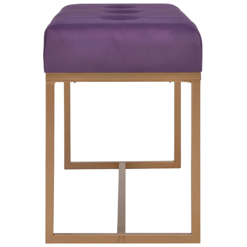 Banc banquette 80 x 36 x 45 cm velours violet 02_0010833
