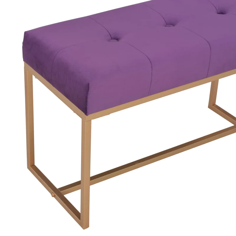 Banc banquette 80 x 36 x 45 cm velours violet 02_0010833