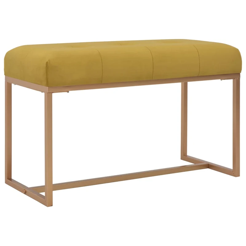 Banc banquette 80 x 36 x 45 cm moutarde velours 02_0021260