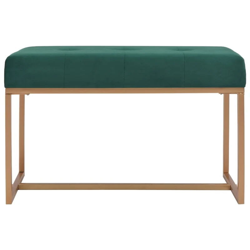 Banc banquette 80 x 36 x 45 cm velours vert 02_0021246