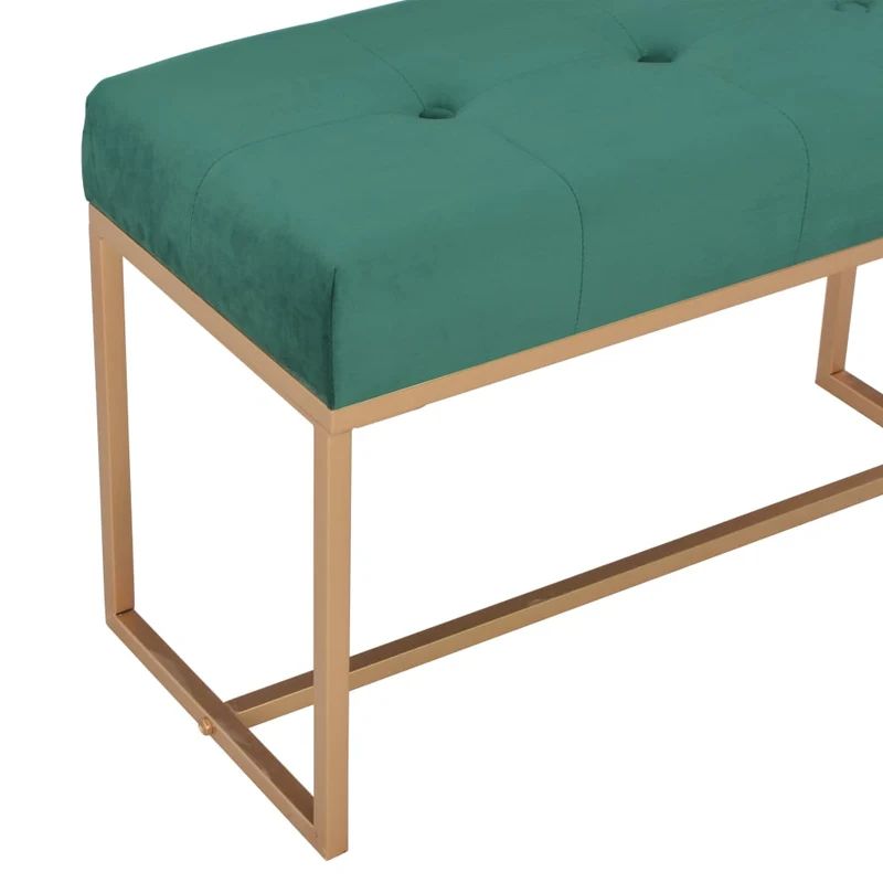 Banc banquette 80 x 36 x 45 cm velours vert 02_0021246