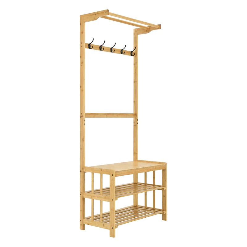 Meuble d'entrée tornio portemanteau avec banc 168 x 70 x 35 cm 03_0008784