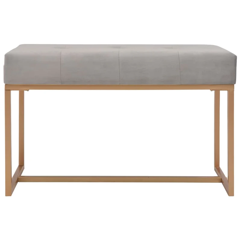 Banc banquette 80 cm gris velours 02_0010752