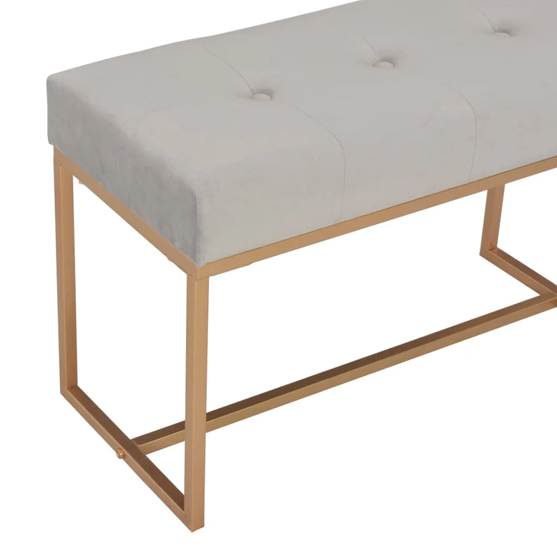 Banc banquette 80 cm gris velours 02_0010752