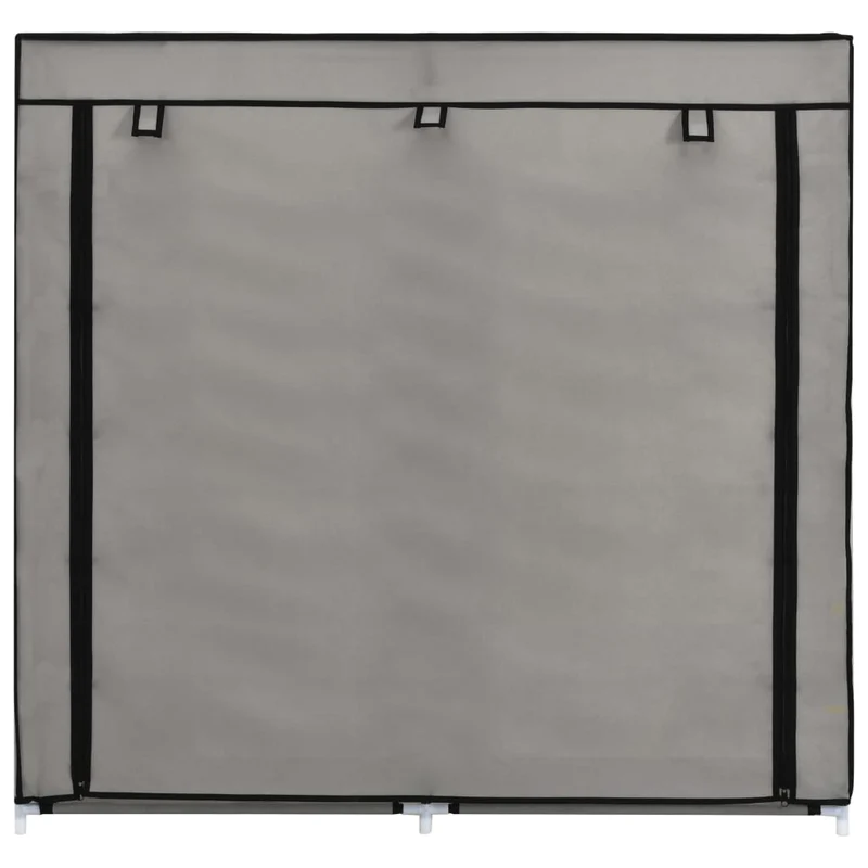 Armoire à chaussures range chaussures rangement meuble entrée couloir salon avec housse 115 x 28 x 110 cm Tissu gris 02_0021409