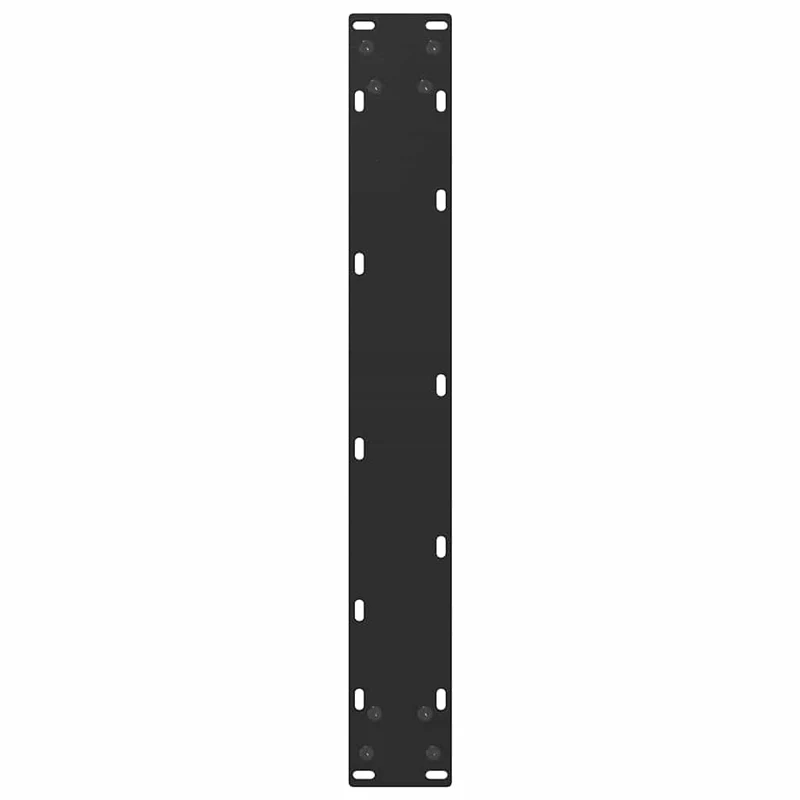 Lot de 2 pieds de table de bar en U 60 x 90-91 cm design moderne avec niveleurs pratiques en acier noir 02_0057464