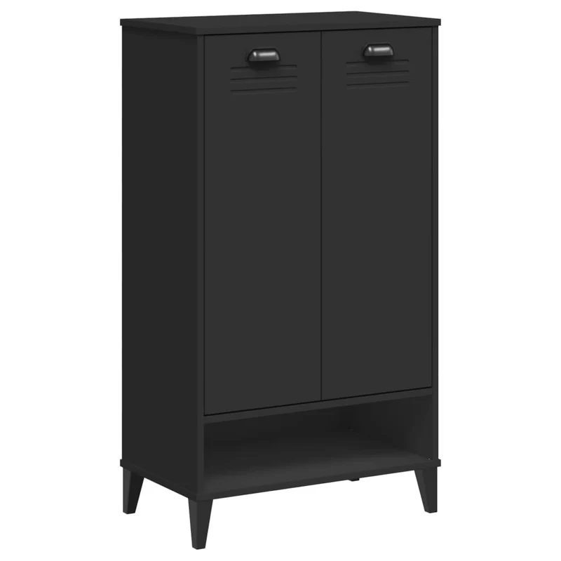 Armoire à chaussures range chaussures rangement meuble entrée couloir salon bois d'ingénierie noir 02_0022123