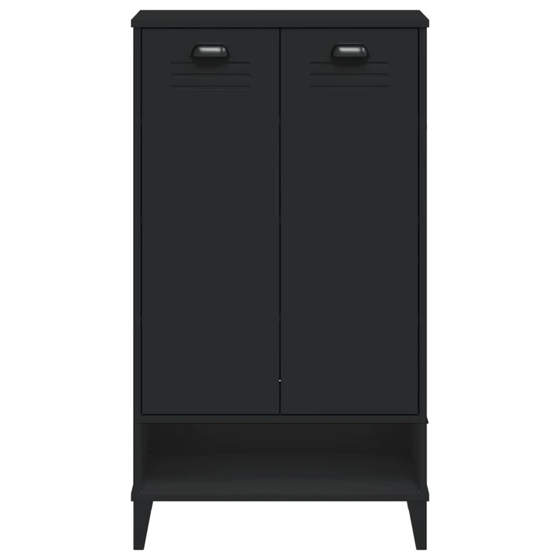 Armoire à chaussures range chaussures rangement meuble entrée couloir salon bois d'ingénierie noir 02_0022123