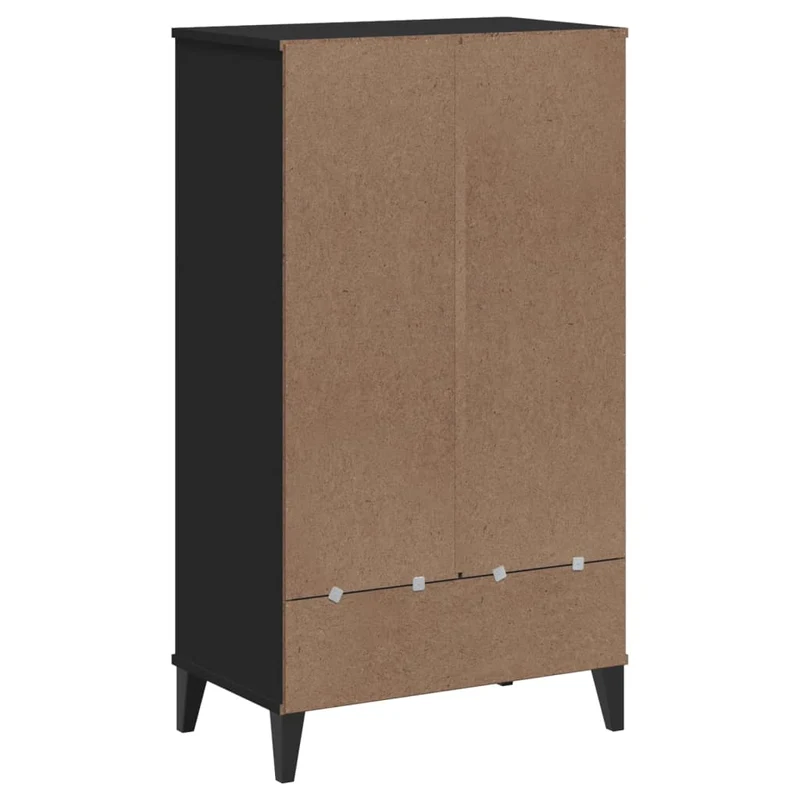 Armoire à chaussures range chaussures rangement meuble entrée couloir salon bois d'ingénierie noir 02_0022123