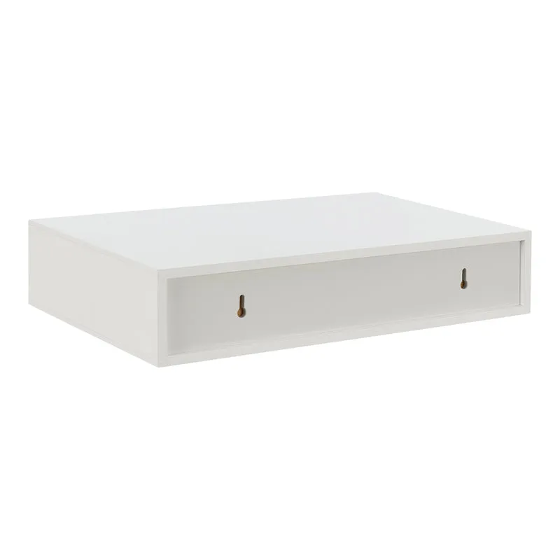 Lot de 2 étagères murales meuble de rangement moderne 40 x 24 x 8 cm blanc 03_0009734