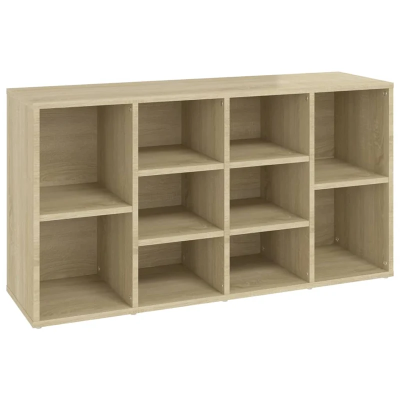 Banc à chaussures bottes commode étagère meuble entrée rangement sonoma 103 x 30 x 54,5 cm bois d’ingénierie marron 02_0022943